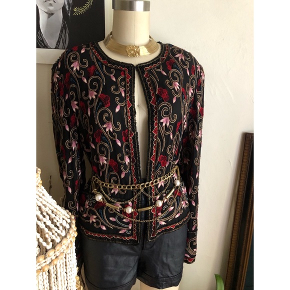 Vintage Papell Boutique Embellished beaded jacket - Picture 10 of 12